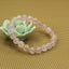Angelstones Natural Aqua Aura Madagascar Rose Quartz Gemstone 8mm Round Beads Stretch Bracelet 7 Inch Unisex