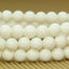 Angelstones Natural Tridacna Shell Gemstone 6mm Round Beads Stretch Bracelet 7inch Unisex