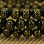 Natural Copper Coins Black Agate Gemstone 6mm Round Beads Stretch Bracelet 7inch Unisex