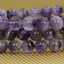 Angelstones Natural Light African Amethyst 8mm Round Beads Stretch Bracelet 7inch Unisex