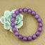 Angelstones Natural A Grade Lavendar Phosphosiderite Gemstones Healing 10mm Round Beads Elastic Stretch Beaded Bracelet 7inch Unisex