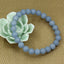 Natural Matte Angelite Gemstone 8mm Round Beads Stretch Bracelet 7 Inch Unisex