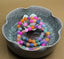 Natural Multicolor Weathered Agate Gemstone 8mm Round Beads Stretch Bracelet 7inch Unisex