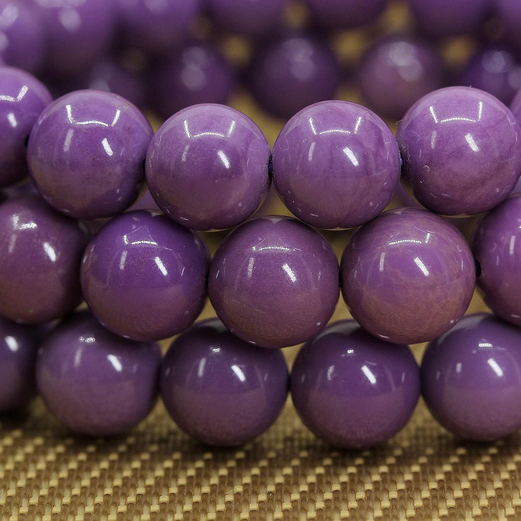 Angelstones Handmade Gemstone 10mm A Grade Lavendar Phosphosiderite Round Beads Adjustable Braided Macrame Tassels Chakra Reiki Bracelets 7-9 inch Unisex