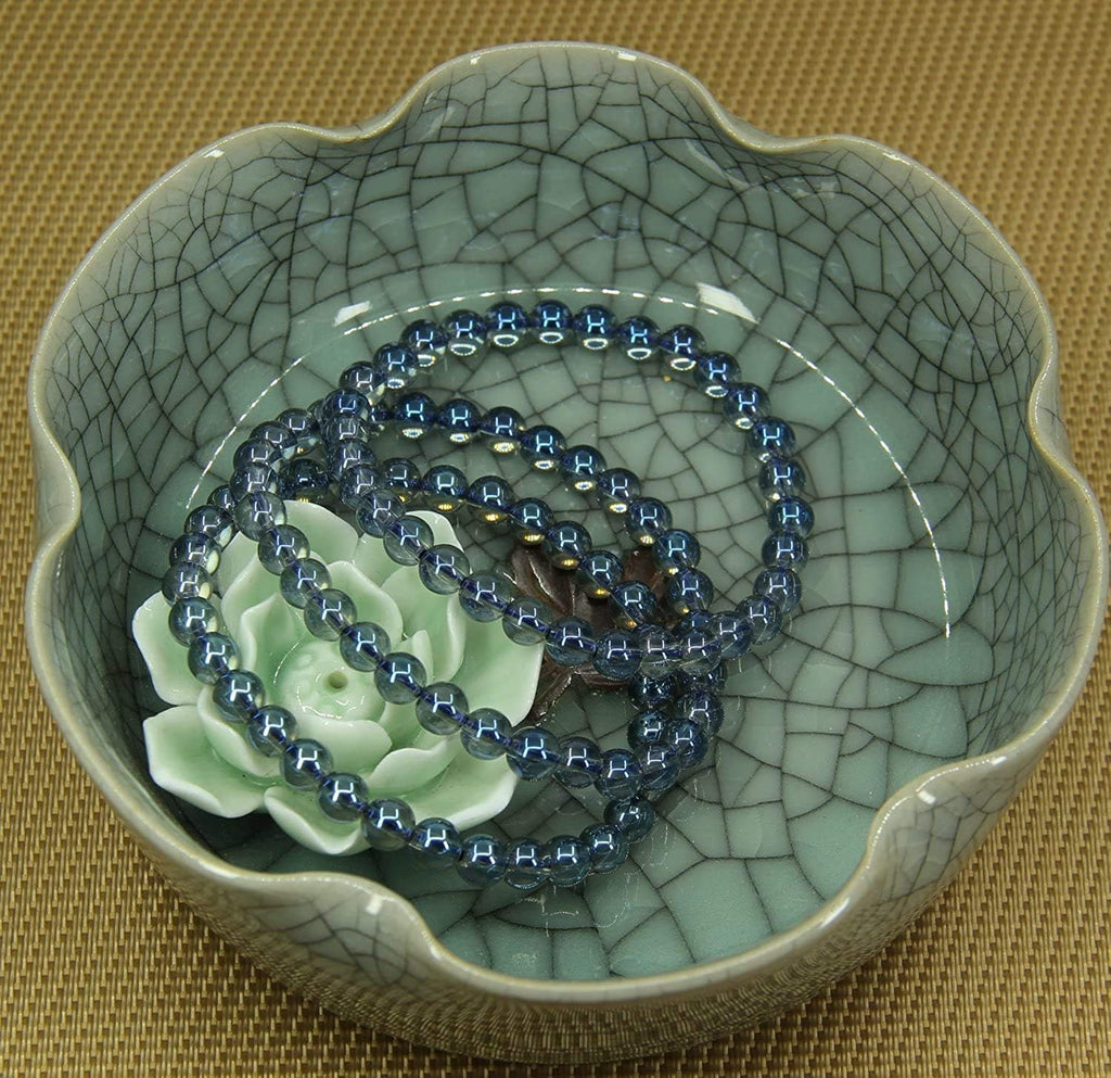 Natural Aqua Blue Clear Quartz Gemstone 6mm Round Beads Stretch Bracelet 7inch Unisex