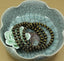 Natural Copper Coins Black Agate Gemstone 6mm Round Beads Stretch Bracelet 7inch Unisex