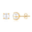 Angelstones 18K Gold Plated Sterling Silver Stud Earrings, Pearl Earrings for Women