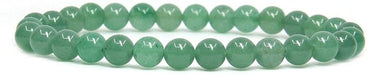 Natural Green Aventurine Gemstone 6mm Round Beads Stretch Bracelet 7" Unisex