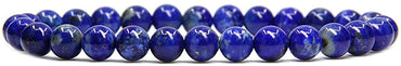 Natural A Grade Lapis Lazuli Gemstone 6mm Round Beads Stretch Bracelet 7" Unisex