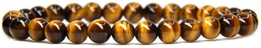 Natural AA Grade Golden Tiger Eye Gemstone 6mm Round Beads Stretch Bracelet 7" Unisex